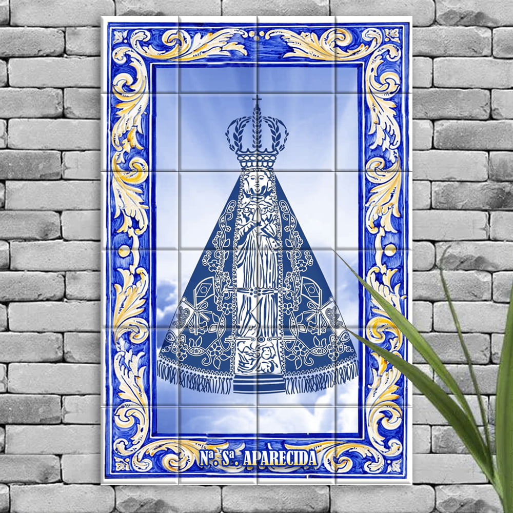 Quadro Imagem Nossa Senhora De F Tima Grande Azulejo Estilo Portugu S