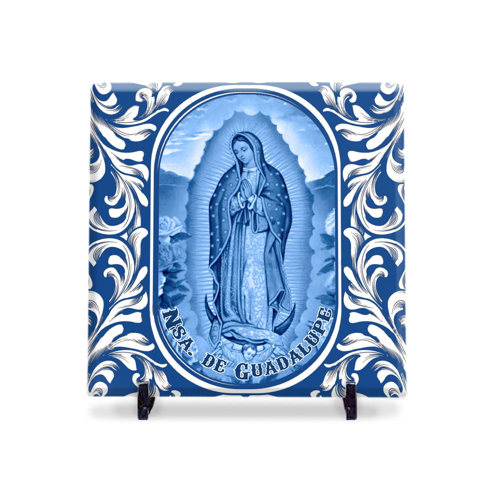 Quadro Nsa de Guadalupe Est. Portugues Azulejo 20x20 Suporte