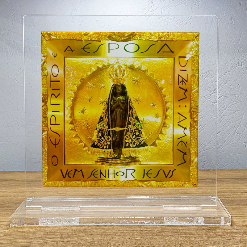 Azulejo personalizado com base em acrílico Nossa Senhora Aparecida