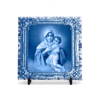 Azulejo Personalizado Mãe Rainha de Schoenstatt Est. Portugues Suporte Porta-Ret.