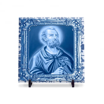 Azulejo Personalizado São Pedro Est. Portugues 20x20 Suporte Porta-Ret.