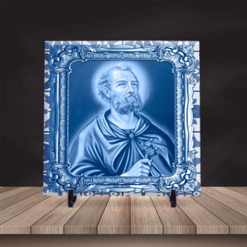 Azulejo Personalizado São Pedro Est. Portugues 20x20 Suporte Porta-Ret.