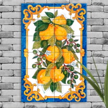 Quadro Painel Azulejo Português Limões