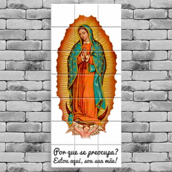 Quadro Decorativo Imagem Nossa Senhora de Guadalupe 0,60x1,40 mts