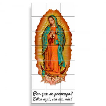 Quadro Decorativo Imagem Nossa Senhora de Guadalupe 0,60x1,40 mts