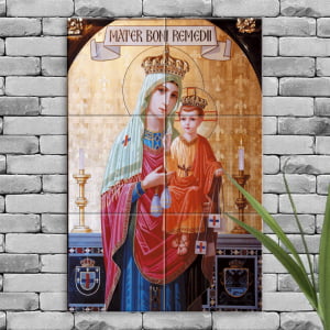 Quadro Painel Imagem Nossa Senhora do Bom Remédio em Azulejo Decorativo