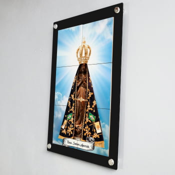 Quadro Decorativo com Imagem de Nossa Senhora Aparecida em Azulejo 50x70cm