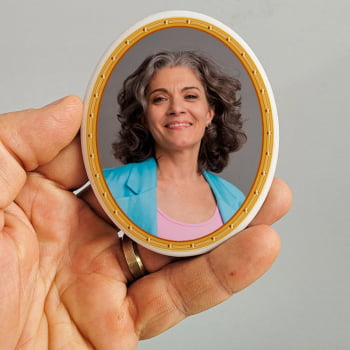 Porcelana para Lápide/Túmulo com foto alta durabilidade queimado a forno 7x9cm Oval